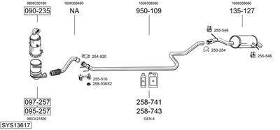 Układ wydechowy BOSAL SYS13617