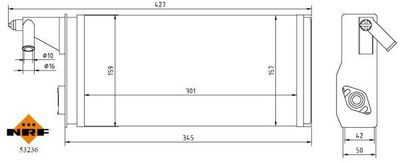 Výměník tepla, vnitřní vytápění NRF 53236A