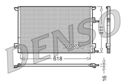 Конденсатор, кондиционер DENSO DCN25001 для SAAB 9-3