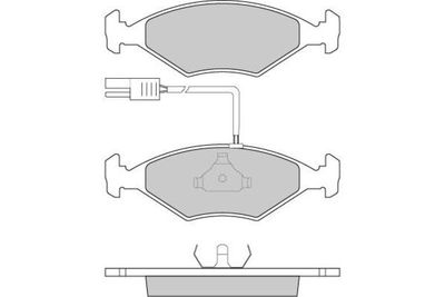 Комплект тормозных колодок, дисковый тормоз E.T.F. 12-0823 для FIAT DUNA