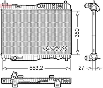 Радиатор, охлаждение двигателя DENSO DRM10116 для FORD ECOSPORT