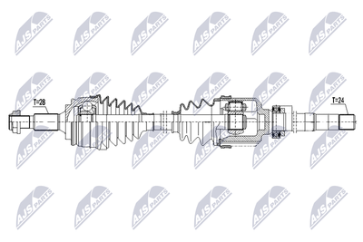 Wał napędowy NTY NPW-CT-147