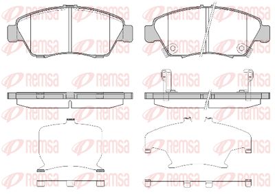 Комплект тормозных колодок, дисковый тормоз REMSA 0418.32 для HONDA CR-Z