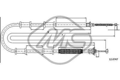 Тросик, cтояночный тормоз Metalcaucho 81389 для FIAT DOBLO
