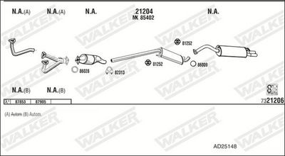 Изпускателна система WALKER AD25148