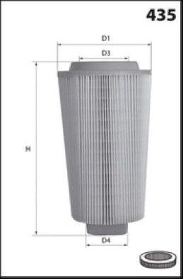 Vzduchový filtr MECAFILTER EL9433