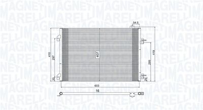 Конденсатор, кондиционер MAGNETI MARELLI 350203803000 для RENAULT CLIO