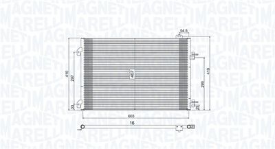 Конденсатор, кондиционер MAGNETI MARELLI 350203803000 для RENAULT THALIA