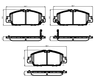Комплект тормозных колодок, дисковый тормоз NATIONAL NP3018 для HONDA HR-V