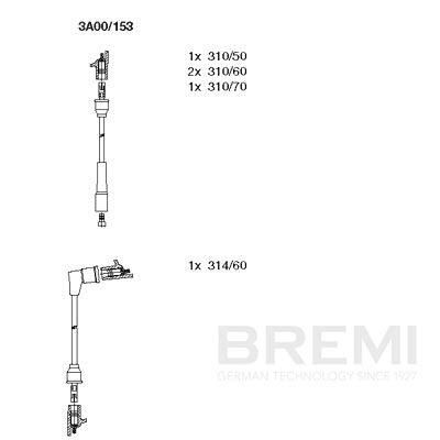 комплект запалителеи кабели BREMI 3A00/153