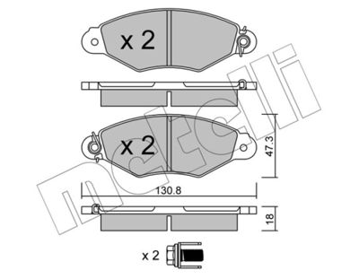 Brake Pad Set, disc brake 22-0253-0