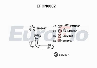 EuroFlo Exhaust Pipe EFCN8002