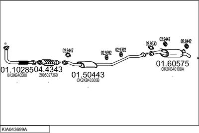 SISTEM DE ESAPAMENT MTS KIA043699A016938
