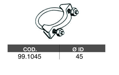 Соединительные элементы, система выпуска ASSO 99.1045 для FIAT REGATA