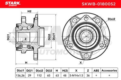 комплект колесен лагер STARK SKWB-0180052