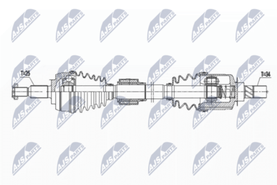 Wał napędowy NTY NPW-RE-166