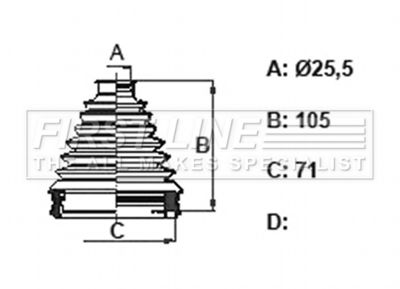 Bellow, drive shaft FIRST LINE FCB6318