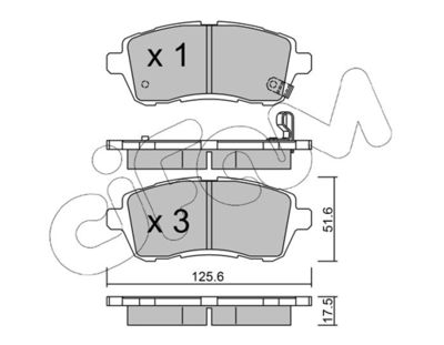CIFAM 822-793-0 Тормозные колодки и сигнализаторы  для FORD FIESTA VI (CB1, CCN) 1.6 TDCi