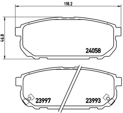 SET PLACUTE FRANA FRANA DISC BREMBO P30023