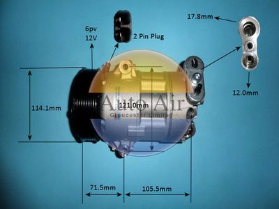 Compressor, air conditioning Auto Air Gloucester 14-7134P