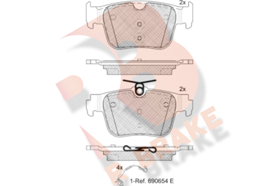 Комплект тормозных колодок, дисковый тормоз R BRAKE RB2410 для CUPRA FORMENTOR
