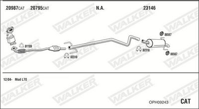 SISTEM DE ESAPAMENT WALKER OPH09243