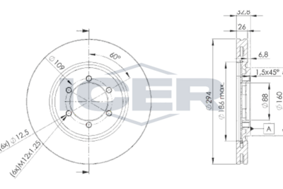 спирачен диск ICER 78BD8678-2