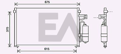 EACLIMA 30C20015 Радиатор кондиционера  для CHEVROLET  (Шевроле Еванда)