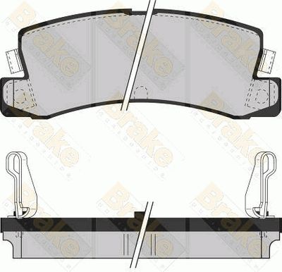 Комплект тормозных колодок, дисковый тормоз Brake ENGINEERING PA534 для TOYOTA SPRINTER