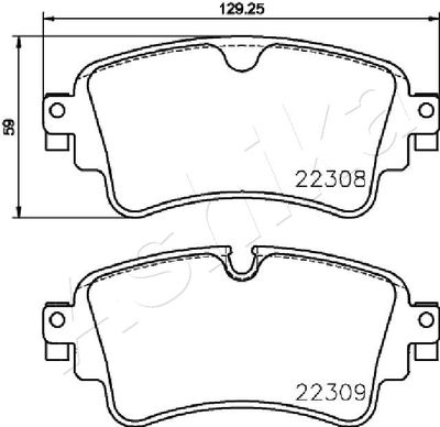 Brake Pad Set, disc brake 51-00-0910