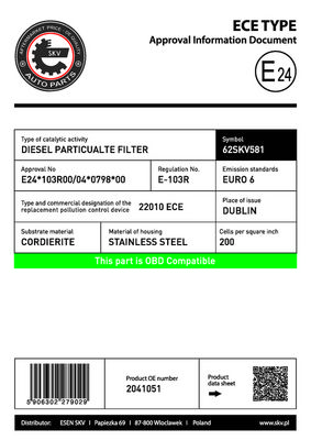 FILTRU FUNINGINE/PARTICULE SIST.DE ESAPAMENT