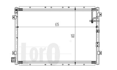 Конденсатор, кондиционер ABAKUS 024-016-0004 для KIA SORENTO
