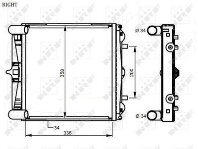 Radiator, engine cooling 59131