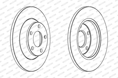 Remschijf set (2 stuks) Voor Links/Rechts past: AUDI A4 B5 1.6-1.9DH 11.94-09.01