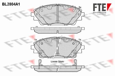 Комплект тормозных колодок, дисковый тормоз FTE 9010994 для MAZDA CX-3