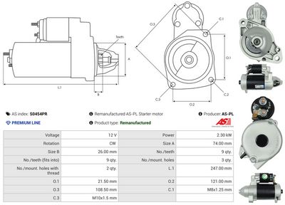 STARTER AS-PL S0454PR 4