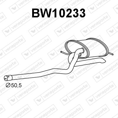 VENEPORTE BW10233 Глушитель выхлопных газов  для BMW X5 (Бмв X5)