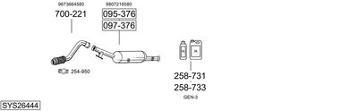 Układ wydechowy BOSAL SYS26444