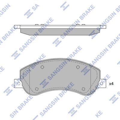 Комплект тормозных колодок, дисковый тормоз Hi-Q SP1675A для VW AMAROK