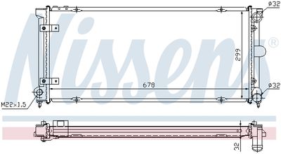 Radiator, engine cooling 640041