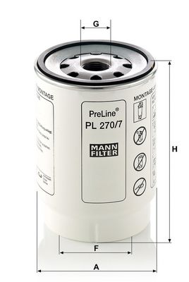 Palivový filtr MANN-FILTER PL 270/7 x