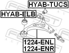 Control/Trailing Arm, wheel suspension 1224-ENL