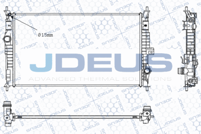 JDEUS M-0210460 Радиатор охлаждения двигателя  для PEUGEOT 3008 (Пежо 3008)