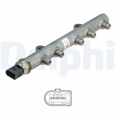Delphi High Pressure Fuel Rail 28231471.D Hyundai H1 i800 2.5 CRDI 31400-4A700