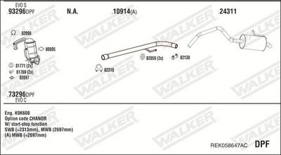 SISTEM DE ESAPAMENT WALKER REK058647AC
