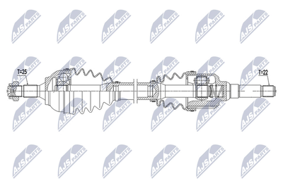 Приводной вал NTY NPW-CT-113 для CITROËN C3