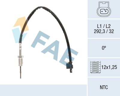 датчик, температура на изгорелите газове FAE 68660