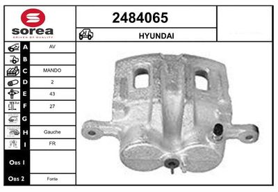 EAI 2484065 Тормозной суппорт  для HYUNDAI TERRACAN (Хендай Терракан)