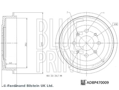 BLUE PRINT Bremstrommel (ADBP470009)