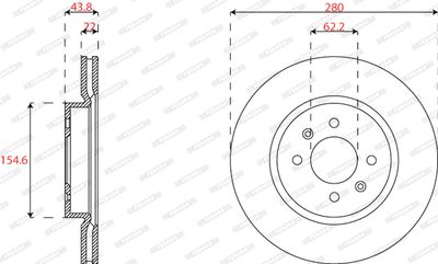 DISC FRANA FERODO DDF2819C 1